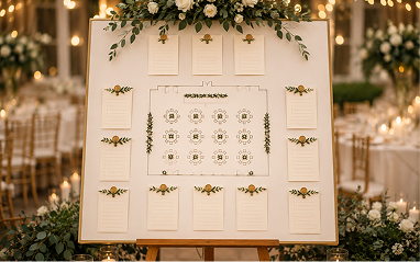 Plan de table pour reception traiteur a Nice
